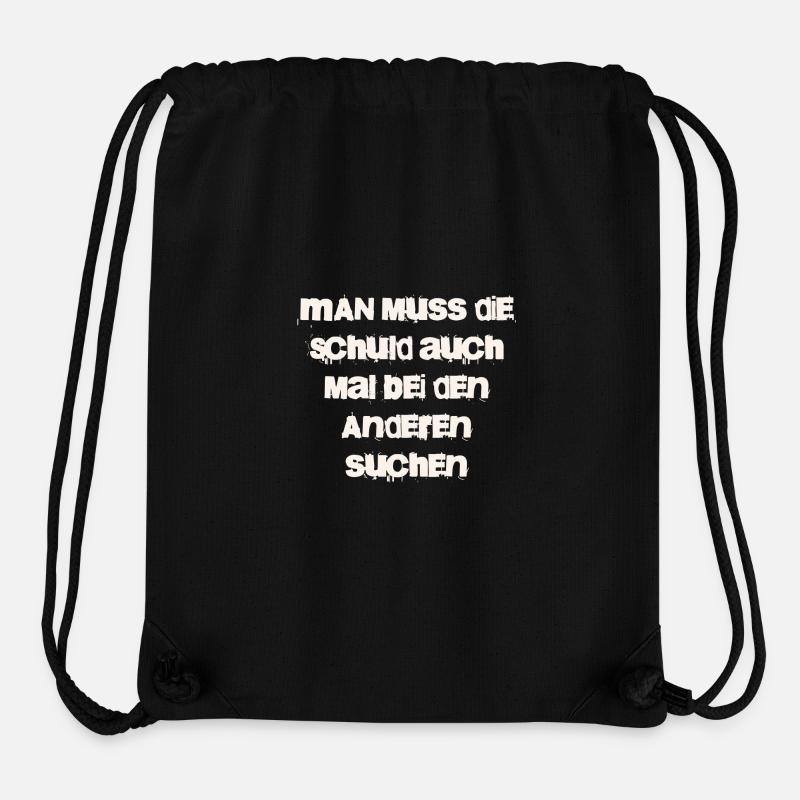 man muss die Schuld auch mal bei den Anderen... - Stanley/Stella recycelter Gym Bag - Schwarz