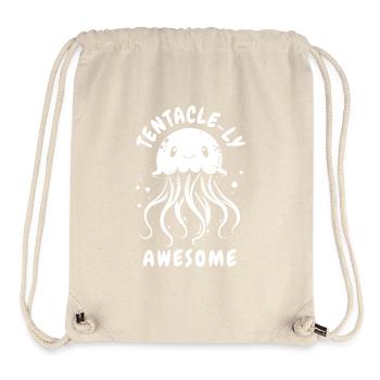 Tenacle-ly Awesome - Méduse avec tentacules - Sac à cordon recyclé Stanley/Stella - blanc naturel - Devant