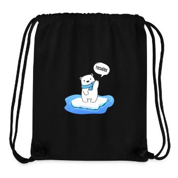 Kleiner Eisbär auf schmelzendem Eis - Tschüss - Stanley/Stella recycelter Gym Bag - Schwarz - Vorne