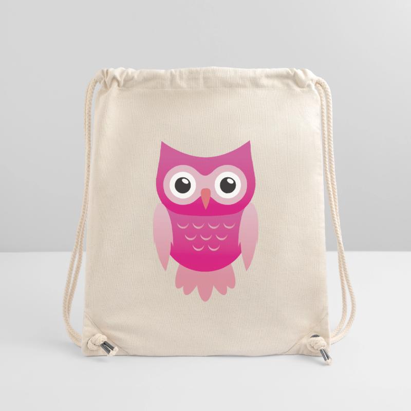 Comic Eule pink im Vector Design Stanley/Stella recycelter Gym Bag
