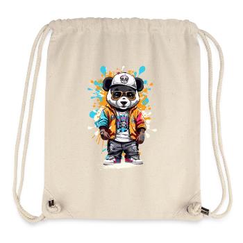 Panda Bär - Stanley/Stella recycelter Gym Bag - Naturweiß - Vorne