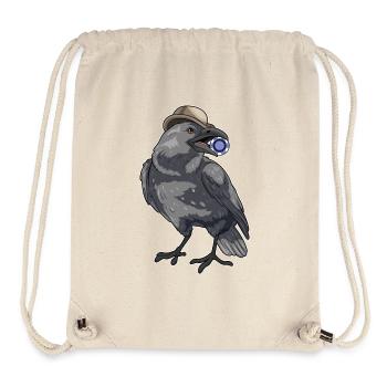 Crow Poker Jetons de Poker - Sac à cordon recyclé Stanley/Stella - blanc naturel - Devant
