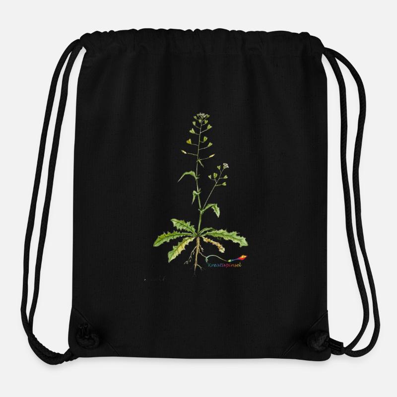 Hirtentäschel (Capsella bursa pastoris) - Stanley/Stella recycelter Gym Bag - Schwarz