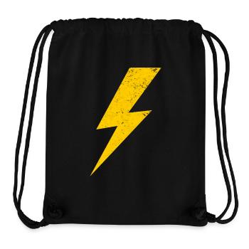yellow bolt lightning - Stanley/Stella Recycled Gym Bag - black - Front
