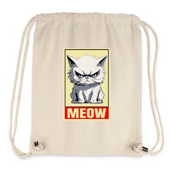 Katze Miau Mürrisch Grantig Griesgrämig Lustig - Stanley/Stella recycelter Gym Bag - Naturweiß - Vorne