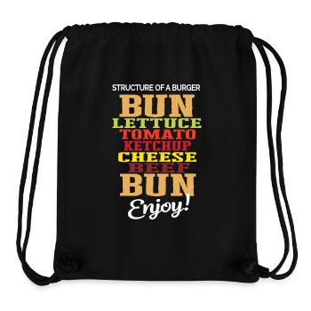 Leckerer Burger Aufbau Tomate Käse Brot - Stanley/Stella recycelter Gym Bag - Schwarz - Vorne