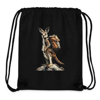 Känguru - Stanley/Stella recycelter Gym Bag - Schwarz - Vorne