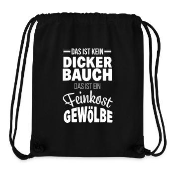 Das ist kein dicker Bauch Feinkostgewölbe - Stanley/Stella recycelter Gym Bag - Schwarz - Vorne
