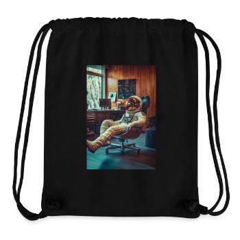 Chill Astronaut im Büro - Stanley/Stella recycelter Gym Bag - Schwarz - Vorne