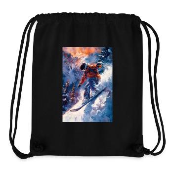 Epische Snowboard-Abenteuerkunst - Stanley/Stella recycelter Gym Bag - Schwarz - Vorne