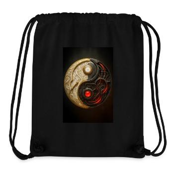 Cyber Yin Yang Gleichgewicht - Stanley/Stella recycelter Gym Bag - Schwarz - Vorne