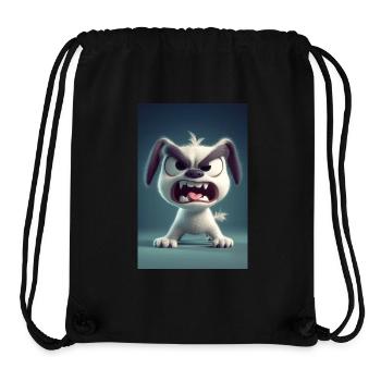 Grumpy Cartoon Dog Rage Mode - Stanley/Stella Recycled Gym Bag - black - Front