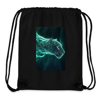 Neonfarbene Jaguar-Geistform - Stanley/Stella recycelter Gym Bag - Schwarz - Vorne