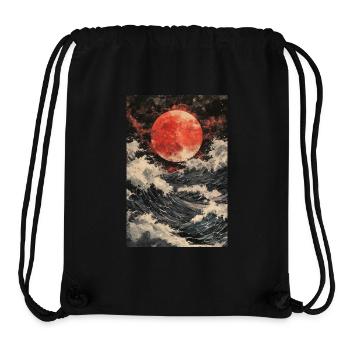 Red Moon Over Stormy Sea - Stanley/Stella Recycled Gym Bag - black - Front