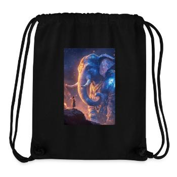 Himmlischer Elefant Wächter - Stanley/Stella recycelter Gym Bag - Schwarz - Vorne