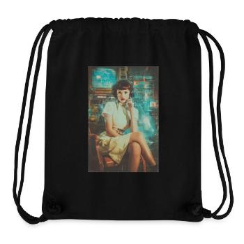 Retro Sci-Fi Operator - Stanley/Stella Recycled Gym Bag - black - Front