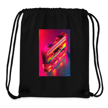 Neon Rainbow Cassette Tape - Stanley/Stella Recycled Gym Bag - black - Front