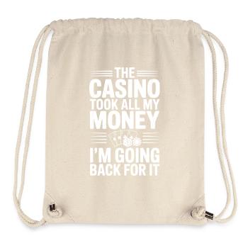 Le casino m’a pris tout mon argent, je vais le récupérer - Sac à cordon recyclé Stanley/Stella - blanc naturel - Devant