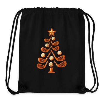 Festliches Golf Club Weihnachtsbaum Design - Stanley/Stella recycelter Gym Bag - Schwarz - Vorne