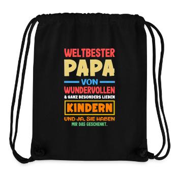 Lustiges Vatertag Geschenk Papa Bier - Stanley/Stella recycelter Gym Bag - Schwarz - Vorne