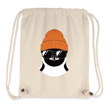 Cool penguin with winter hat - Stanley/Stella Recycled Gym Bag - natural - Front
