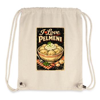 Retro I Love Pelmeni – Russische Teigtaschen Style - Stanley/Stella recycelter Gym Bag - Naturweiß - Vorne