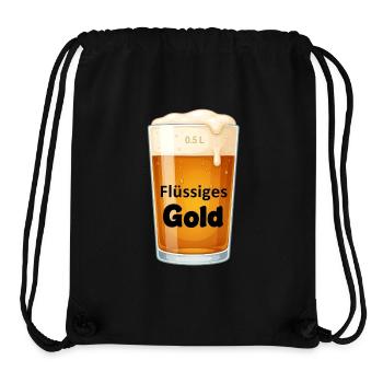 Flüssiges Gold Pint Design - Stanley/Stella recycelter Gym Bag - Schwarz - Vorne