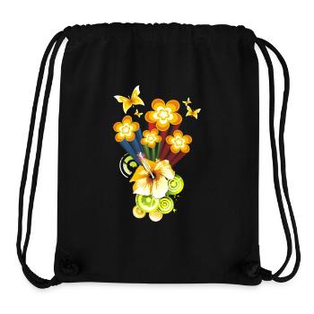 Flower Power - Stanley/Stella Recycled Gym Bag - black - Front