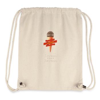 Glace Karaoké musique chanter 60 retro micro band son - Sac à cordon recyclé Stanley/Stella - blanc naturel - Devant