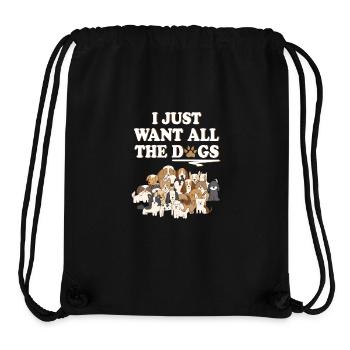 ICH WILL ALLE HUNDE! Hundefreund Hund Geschenk - Stanley/Stella recycelter Gym Bag - Schwarz - Vorne