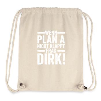 Prénom Dirk - Sac à cordon recyclé Stanley/Stella - blanc naturel - Devant