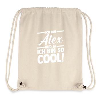 Alexander Alexandra Alexa Alex - Stanley/Stella recycelter Gym Bag - Naturweiß - Vorne