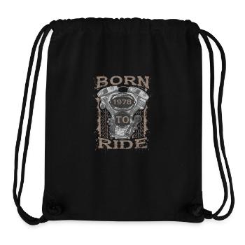 Born to Ride motorcycle 1978 - Stanley/Stella recycelter Gym Bag - Schwarz - Vorne