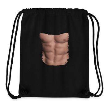 bodybuilder1 - Sac à cordon recyclé Stanley/Stella - noir - Devant