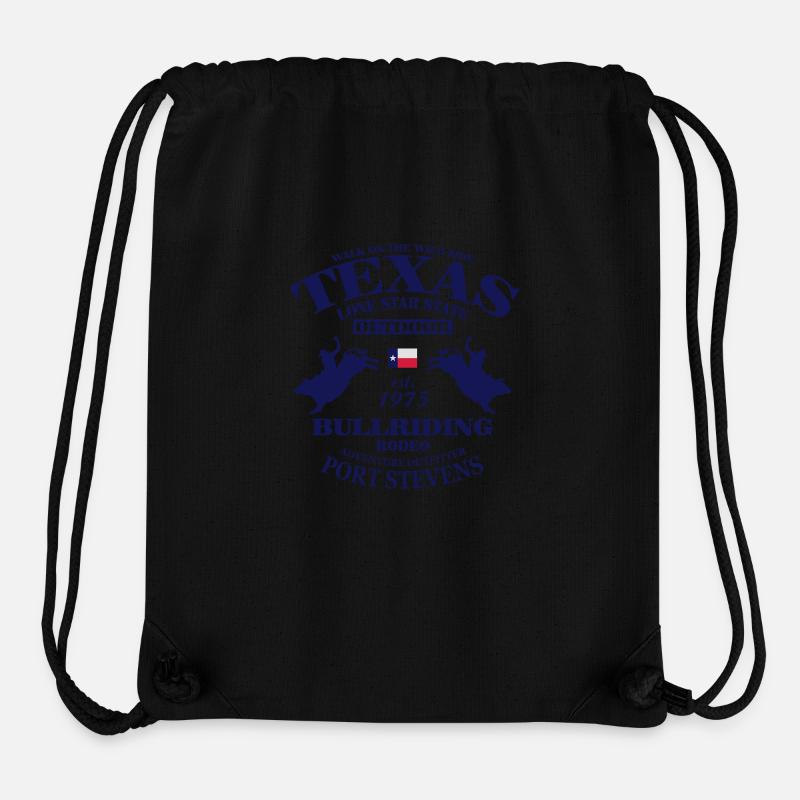 Texas - Bullriding - Stanley/Stella recycelter Gym Bag - Schwarz
