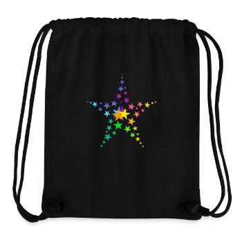 Stars colorful stars many stars - Stanley/Stella Recycled Gym Bag - black - Front