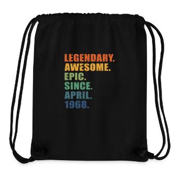 55. Geburtstag, April 1968, 55-jähriges Jubiläum - Stanley/Stella recycelter Gym Bag - Schwarz - Vorne
