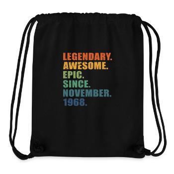 55. Geburtstag, November 1968, 55-jähriges Jubiläum - Stanley/Stella recycelter Gym Bag - Schwarz - Vorne