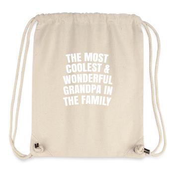 most coolest and wonderful grandpa in the family - Stanley/Stella Recycled Gym Bag - natural - Front