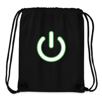 Powebutton vert - Sac à cordon recyclé Stanley/Stella - noir - Devant