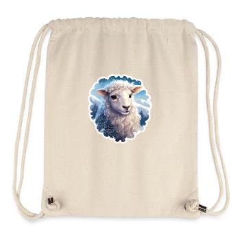 Christmas Lamb - Stanley/Stella Recycled Gym Bag - natural - Front