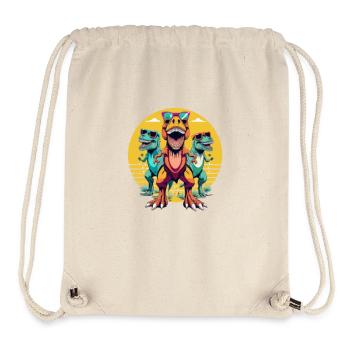 Screaming dinosaurs - Stanley/Stella Recycled Gym Bag - natural - Front