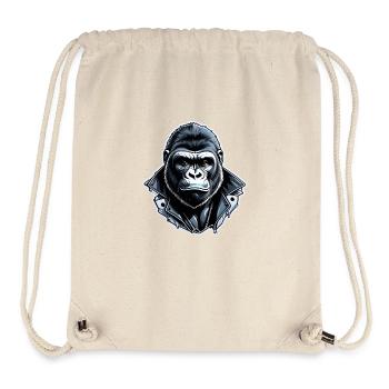Gorilla with Gold Chain - Stanley/Stella Recycled Gym Bag - natural - Front
