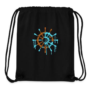 Ship Steering Steering Steering Wheel Sailing Graffiti - Stanley/Stella Recycled Gym Bag - black - Front