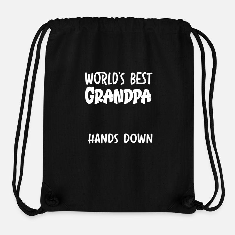 Worlds Best Grandpa Hands Down - Stanley/Stella Recycled Gym Bag - black
