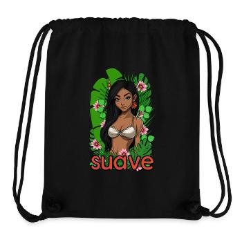 Suave schöne Frau mit pflanzen - Stanley/Stella recycelter Gym Bag - Schwarz - Vorne