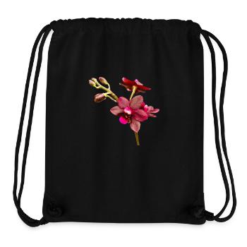 Phalaenopsis La Reine de Porcelaine Fleur d’Orchidée - Sac à cordon recyclé Stanley/Stella - noir - Devant