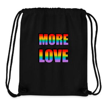 Mehr Liebe - Gay Pride Regenbogen - Stanley/Stella recycelter Gym Bag - Schwarz - Vorne