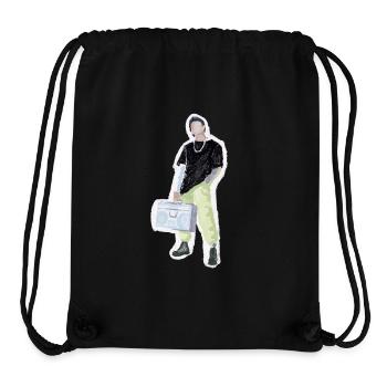 Hip-Hop / Musik / Tanzen / Musikbox / Rap / Flow - Stanley/Stella recycelter Gym Bag - Schwarz - Vorne
