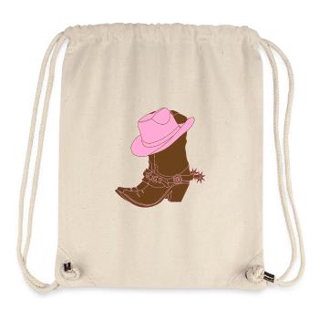 PINK COWBOY BOOTS - Stanley/Stella Recycled Gym Bag - natural - Front